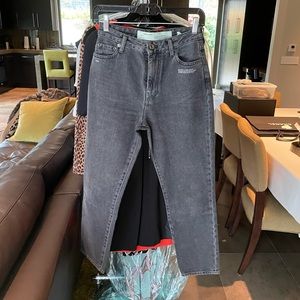 Off-White Grey Jeans with Logo